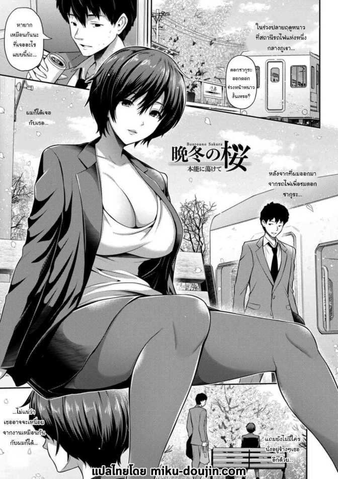 มาทำให้ลืมเรื่องแย่ๆกันไหมคะ [Toba Yuga] Bantou no Sakura A Cherry Blossom On A Winter Night (Furin Ryokou – Immorality travels)